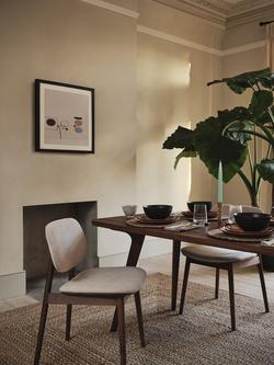 John Lewis Cara Dining Chair, Natural/American Black Walnut - view 2, Natural/American Black Walnut