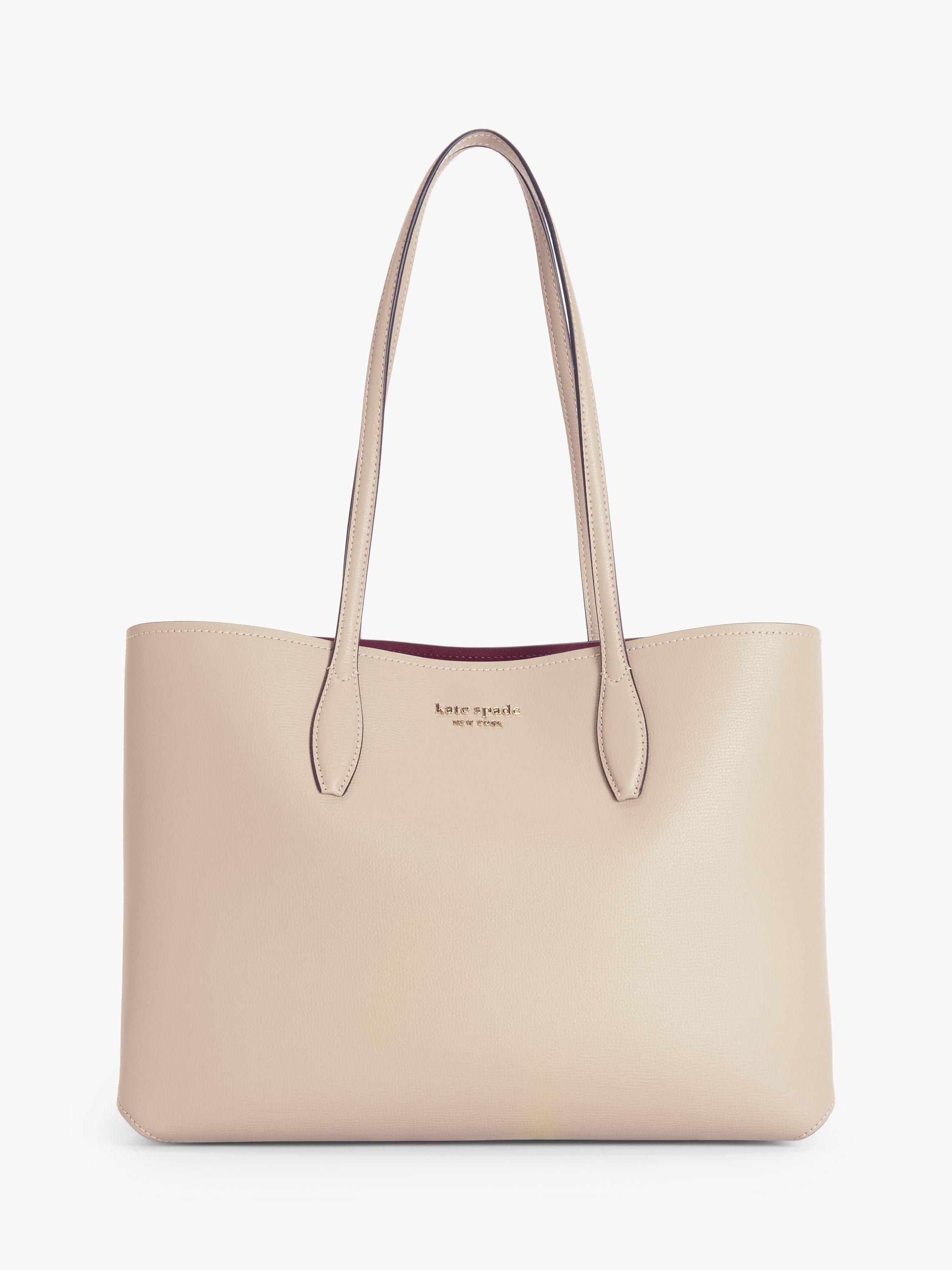 kate spade new york All Day Leather Large Tote Bag, Timeless Taupe