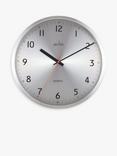 Acctim Klar Analogue Non-Ticking Sweep Quartz Wall Clock, 40cm, Silver