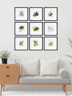 nielsen Gallery Square Photo Frame Set, 9 Photo, 8 x 8" (20 x 20cm), Black, Black