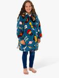 Harry Potter Hugzee Oversized Fleece Hooded Blanket, Blue/Multi