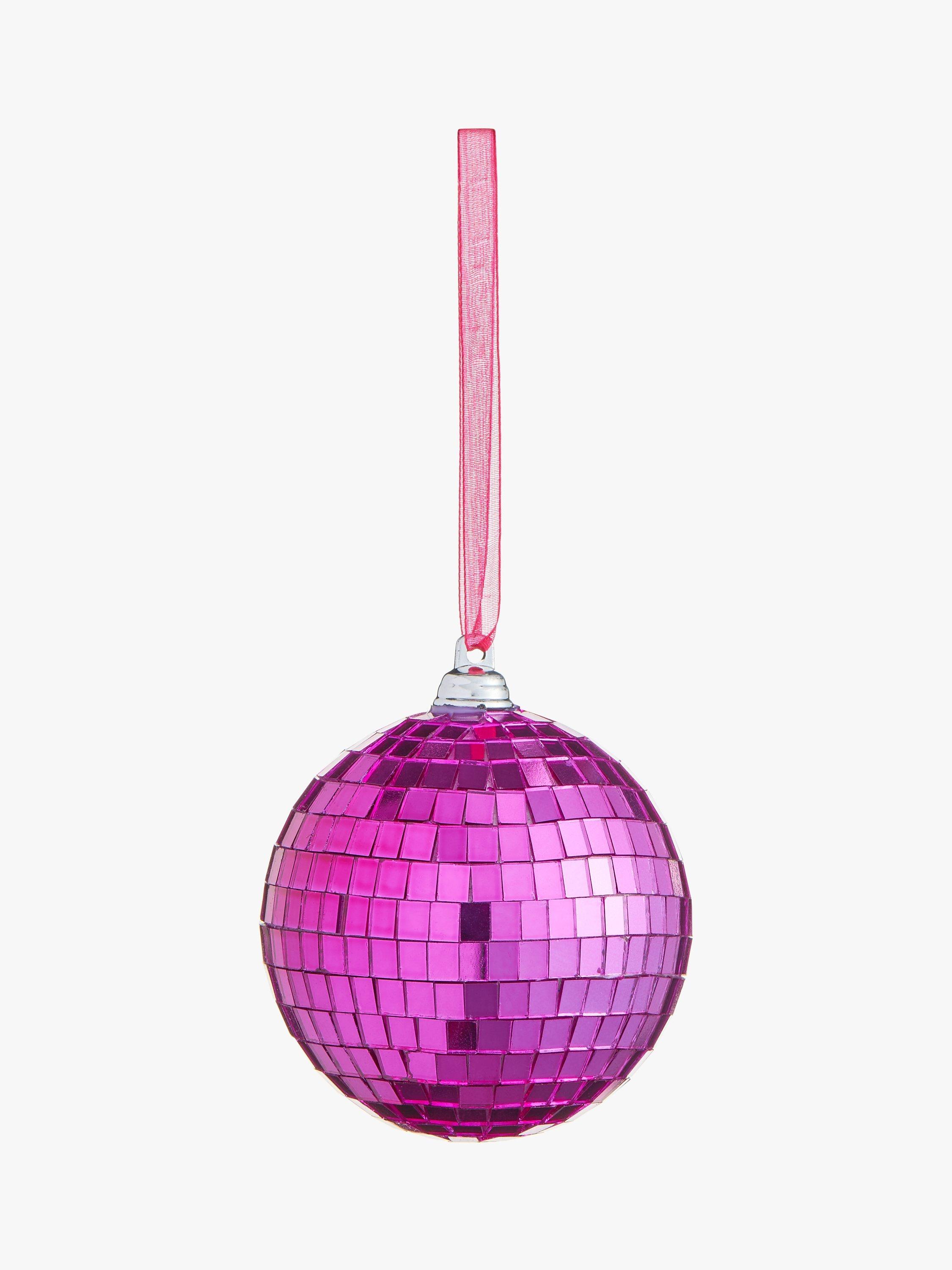 John Lewis Nightlife Disco Ball Bauble, Pink