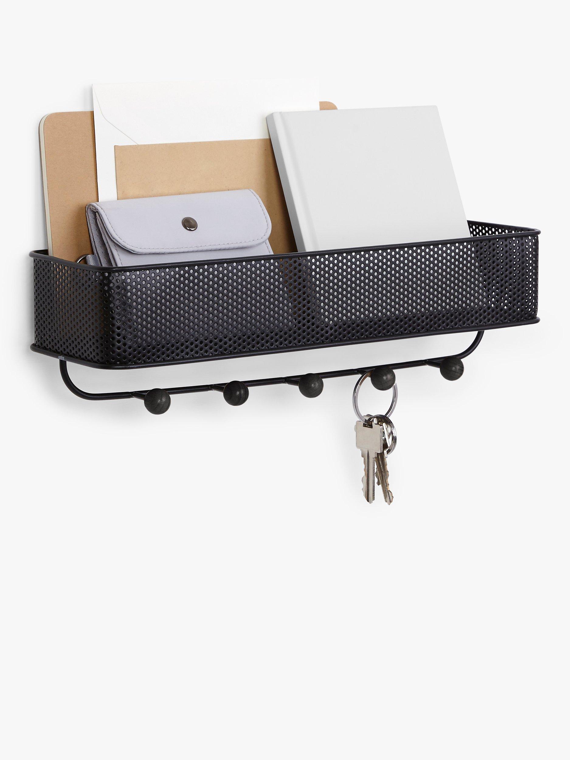 Umbra Estique Wall Organiser Basket, Walnut