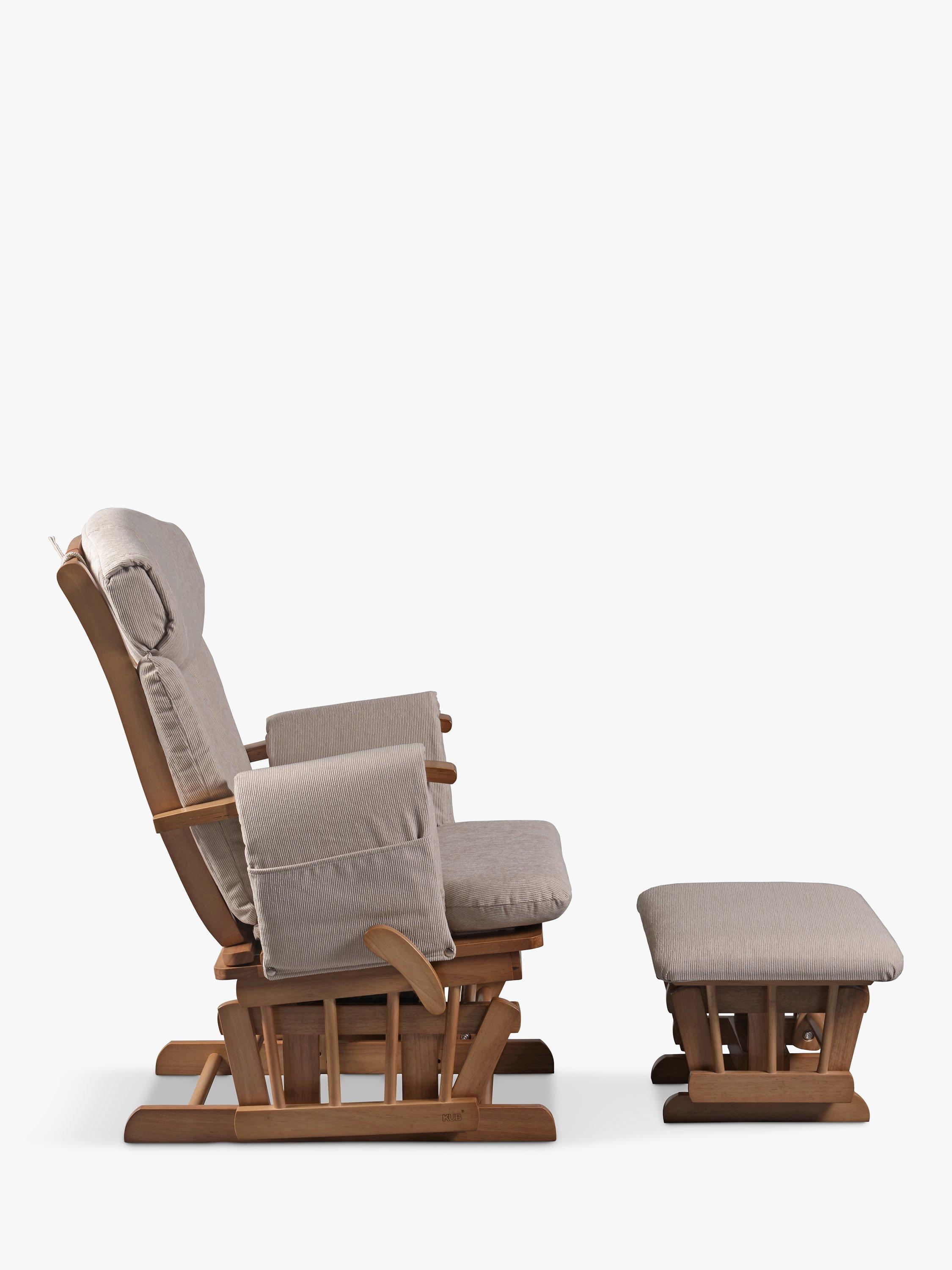 Kub Chatsworth Glider Nursing Chair and Foot Stool Dark Wood Cappuccino