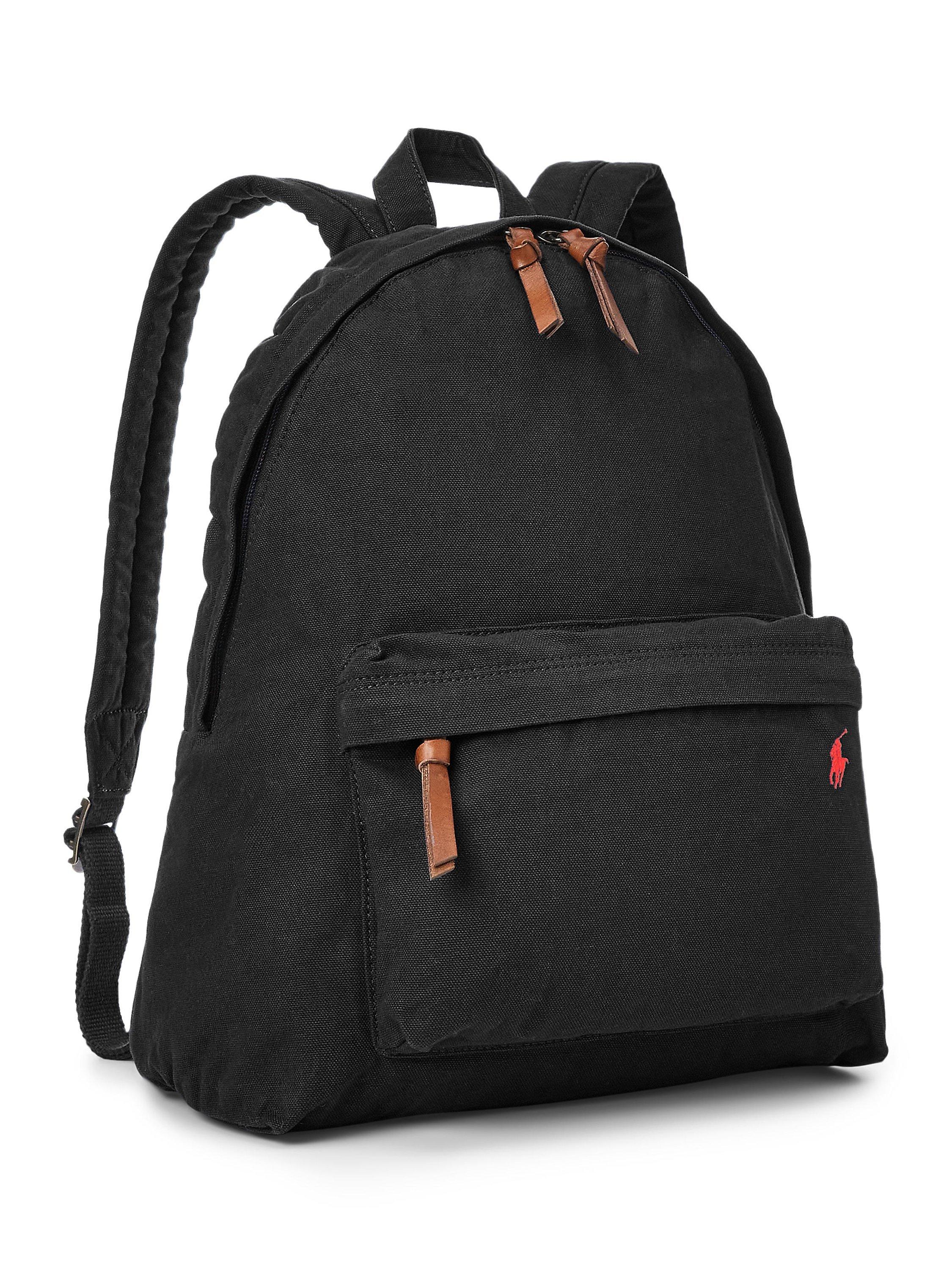 Polo Ralph Lauren Canvas Backpack, Polo Black