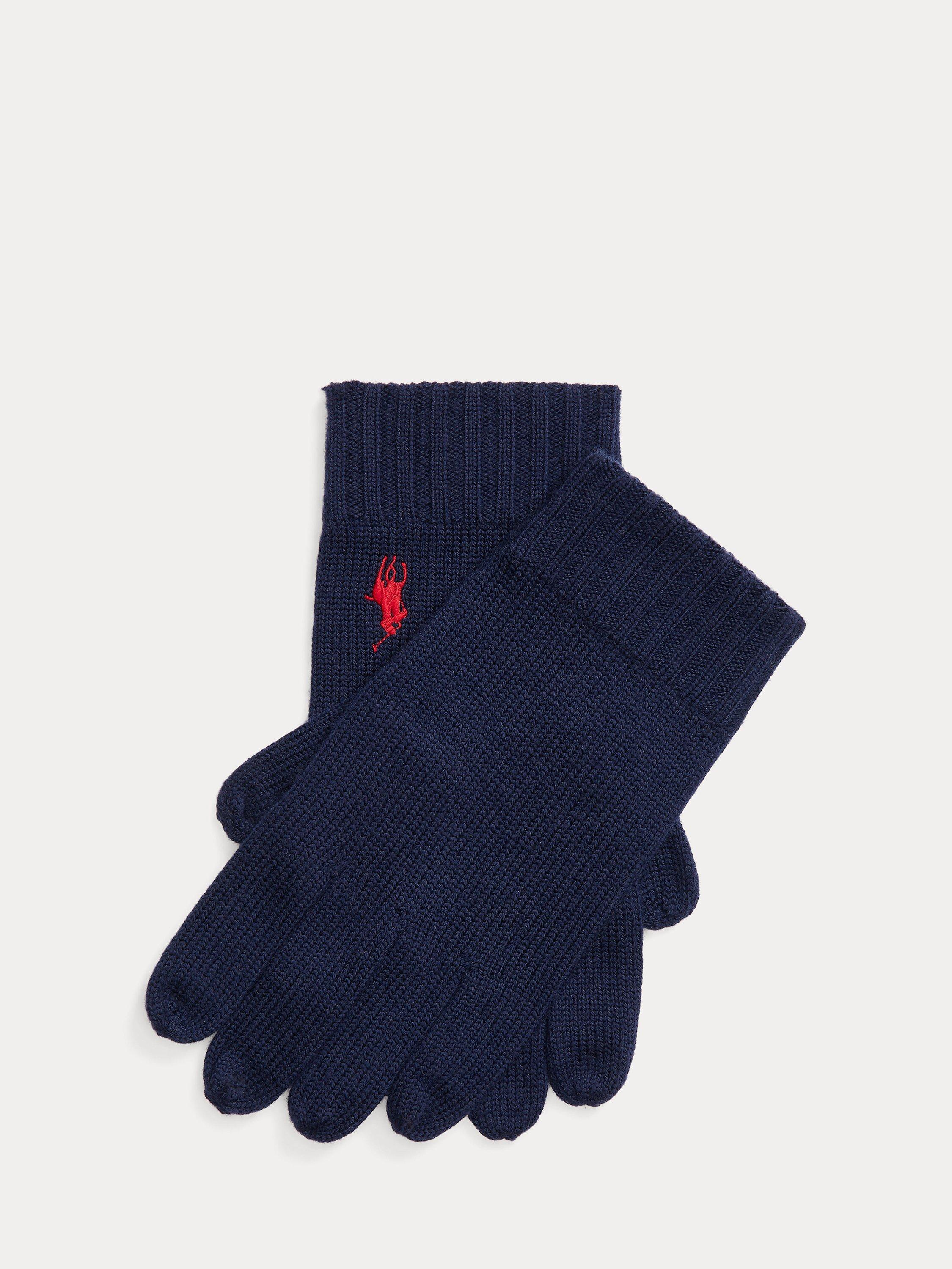 Product image 2 of 2, which shows Polo Ralph Lauren Merino Wool Gloves, One Size, Hunter Navy
