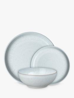 Denby White Speckle Stoneware Coupe Dinnerware Set, 12 Piece, White - view 2, White
