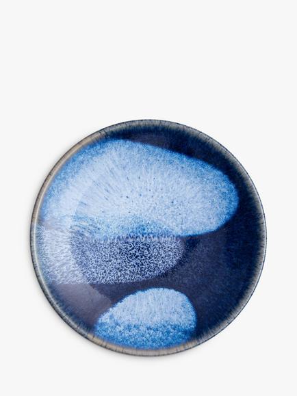 Denby Studio Blue Accent Stoneware Small Plate, 17.5cm, Blue, Blue