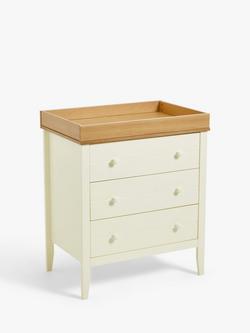 John Lewis Avery Changing Top Dresser, Cream/Natural, Cream/Natural