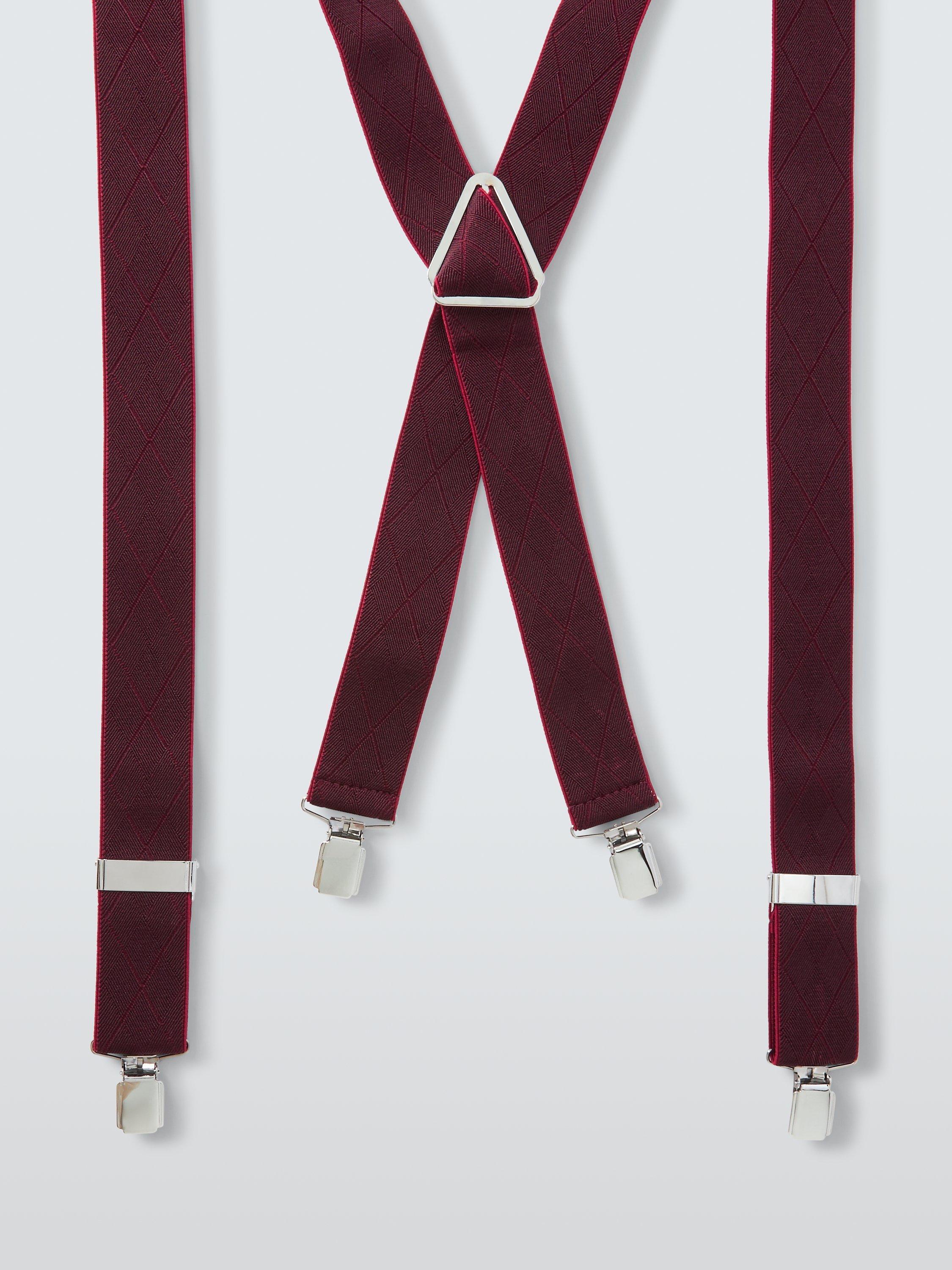 John Lewis Diamond Braces, Burgundy