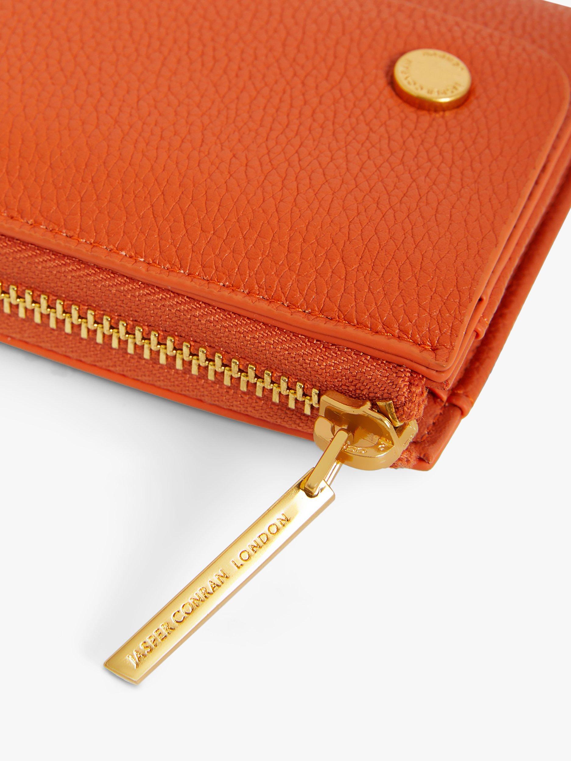 Product image 5 of 5, which shows Jasper Conran London Baylee Medium Zip Around Purse, Orange