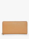 Jasper Conran London Bee Large Cross Hatch Leather Purse, Camel