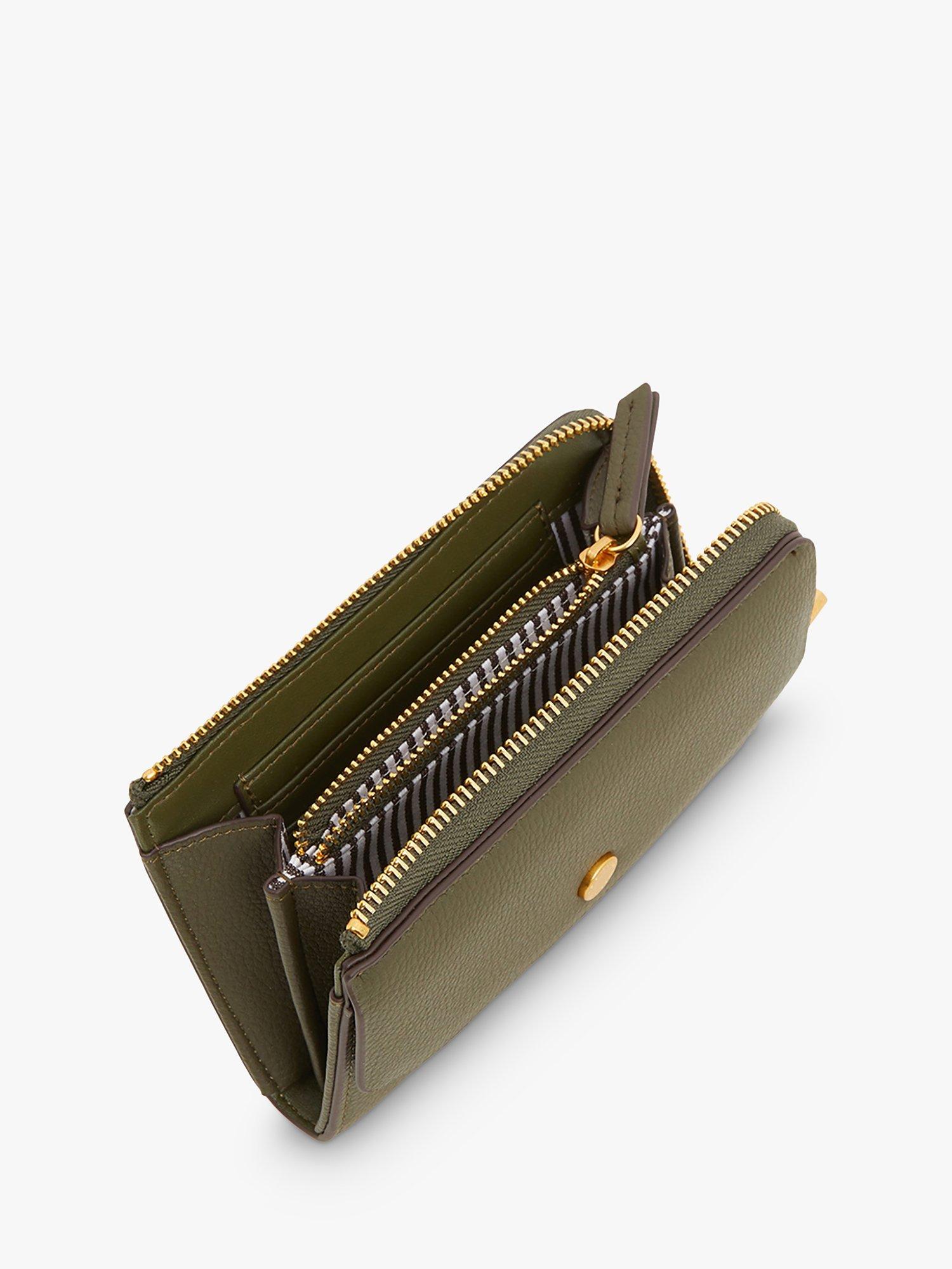 Product image 2 of 5, which shows Jasper Conran London Brianna Medium Zip Around Purse, Khaki