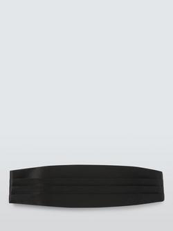 John Lewis Silk Cummerbund, One Size, Black, Black