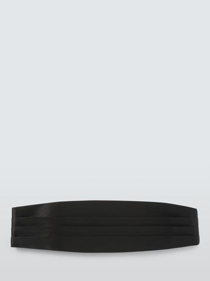 John Lewis Silk Cummerbund, One Size, Black, Black