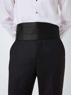 John Lewis Silk Cummerbund, One Size, Black - view 2, Black