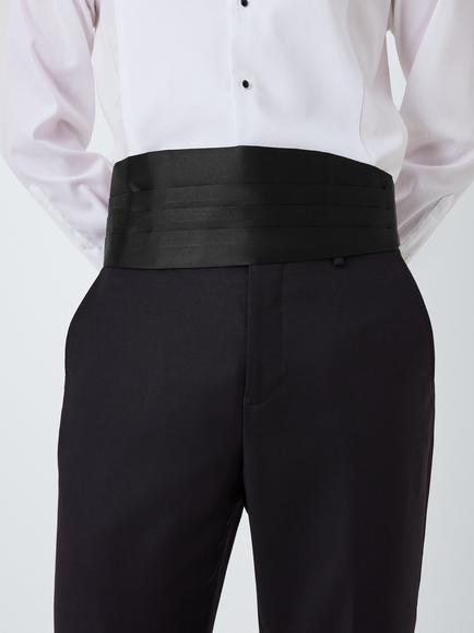 John Lewis Silk Cummerbund, One Size, Black - view 2, Black