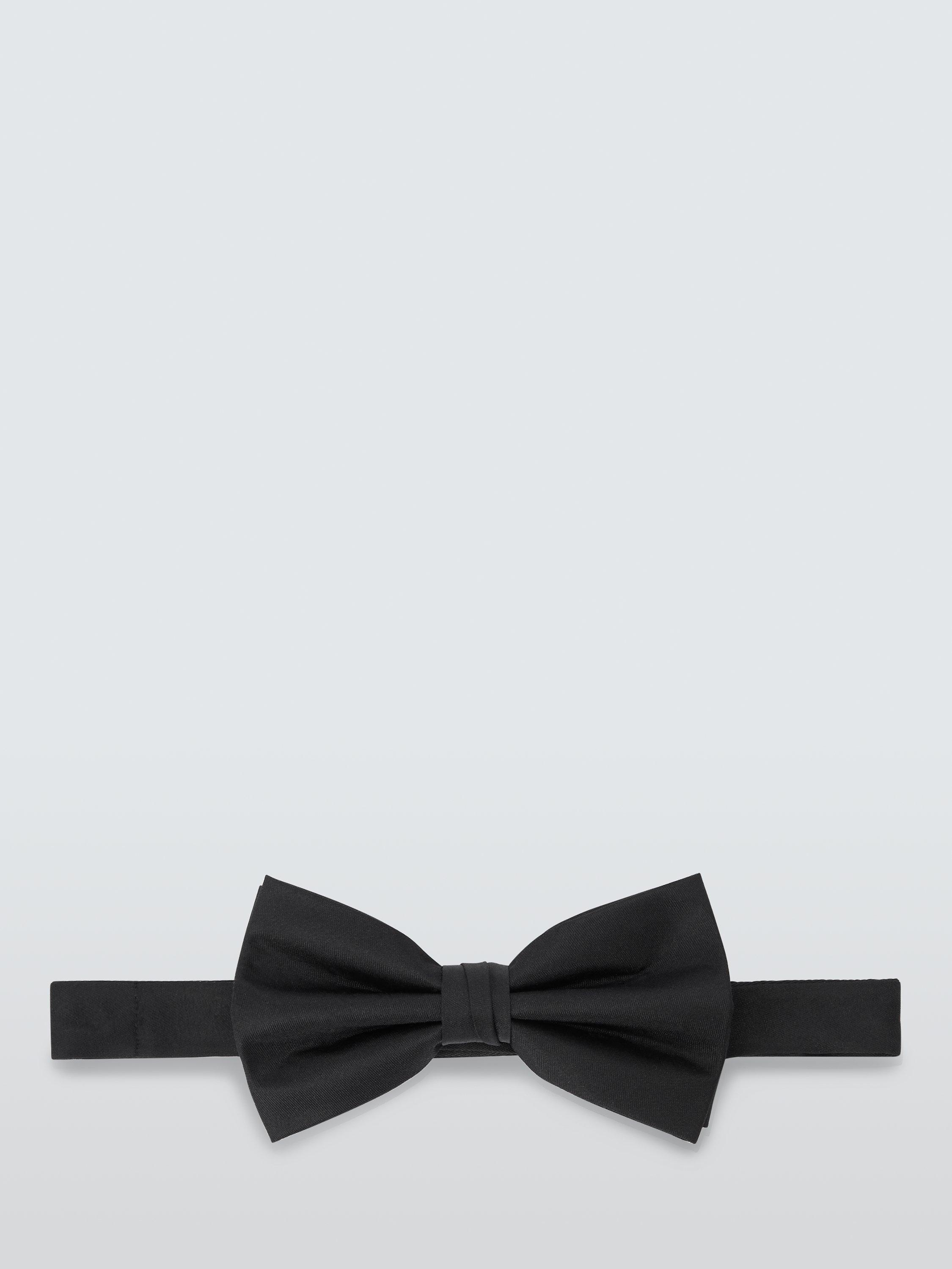 John Lewis Silk Ready Tied Bow Tie Black