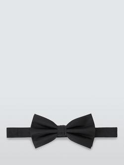 John Lewis Silk Ready Tied Bow Tie, Black
