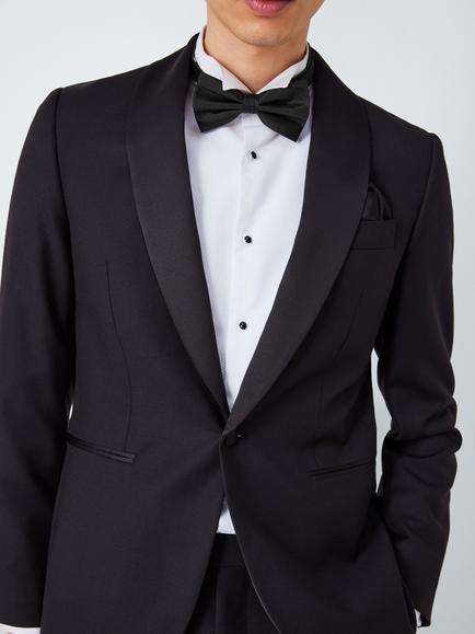 John Lewis Silk Pocket Square - view 2, Black