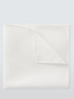 John Lewis Silk Pocket Square, White