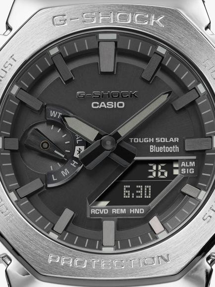 Casio GM-B2100D-1AER Men's G-Shock Bracelet Strap Watch, Silver - view 2, Silver