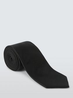 John Lewis Textured Silk Tie, Black