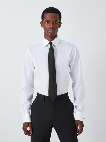 John Lewis Textured Silk Tie - view 2, Black