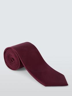 John Lewis Textured Silk Tie, Burgundy