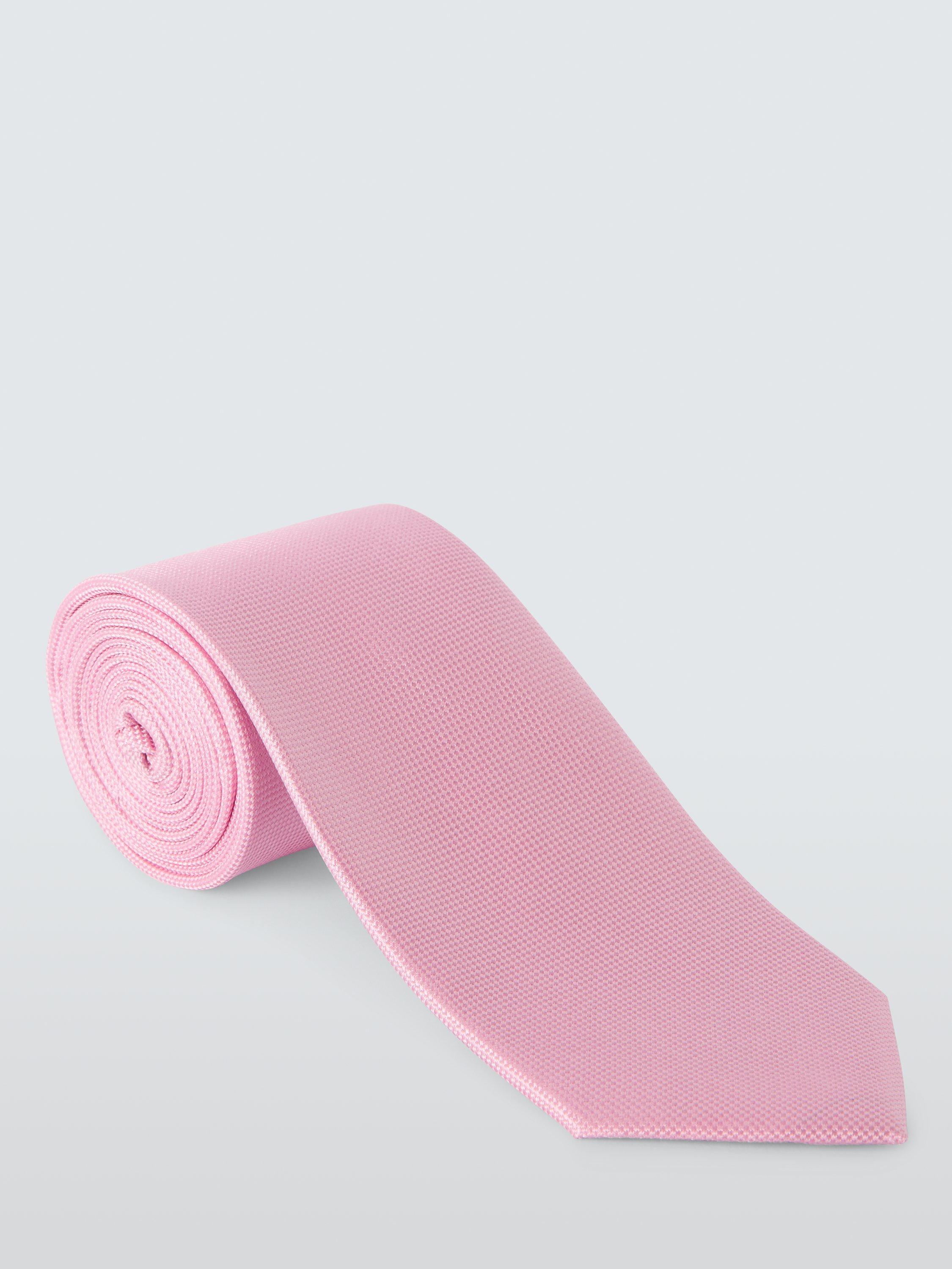 John Lewis Plain Silk Tie, Pink