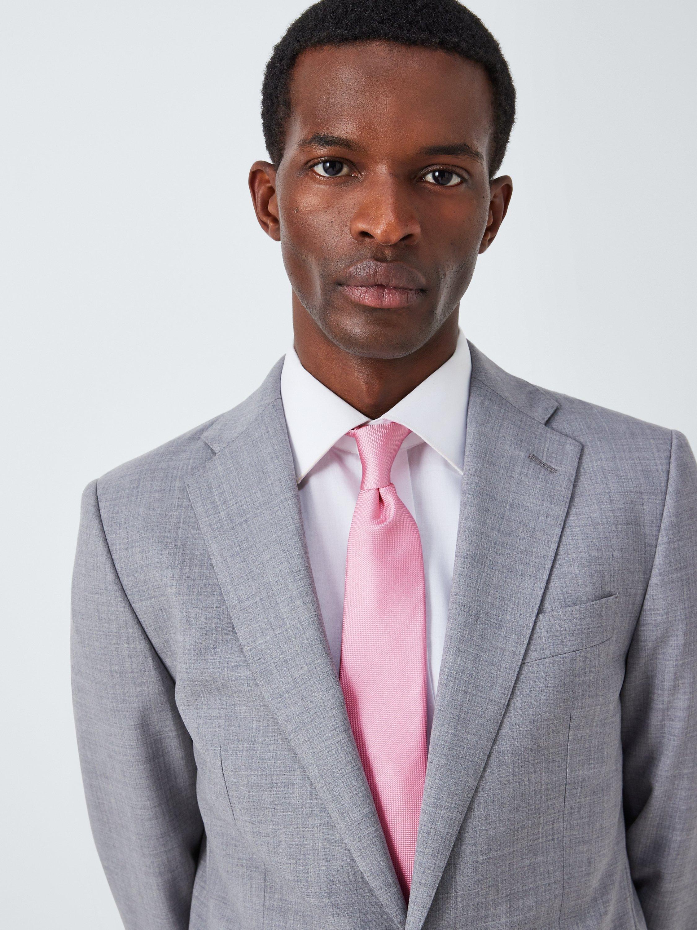 John Lewis Plain Silk Tie, Pink