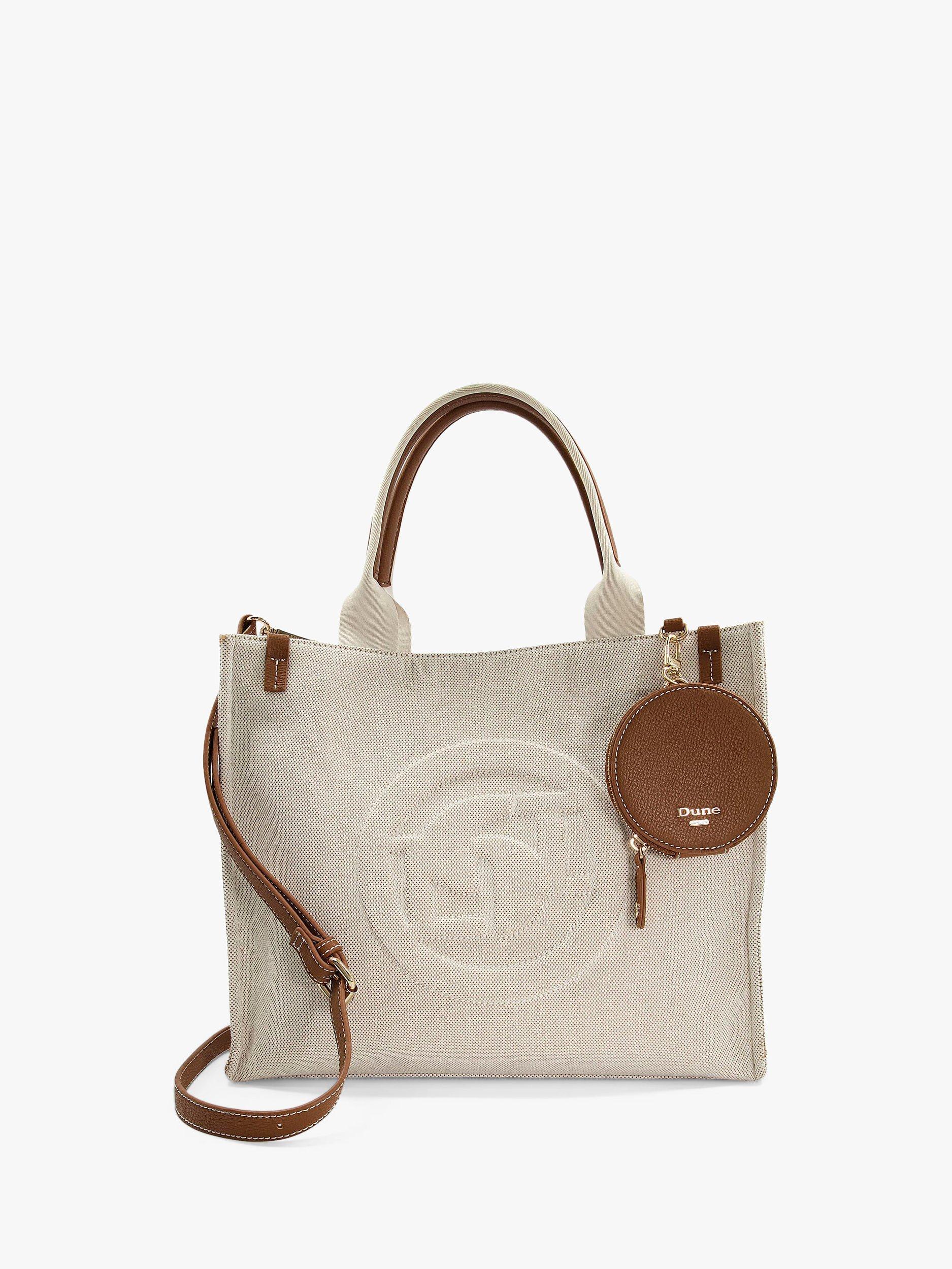 Dune Dexter Embossed Logo Tote Bag, Neutral