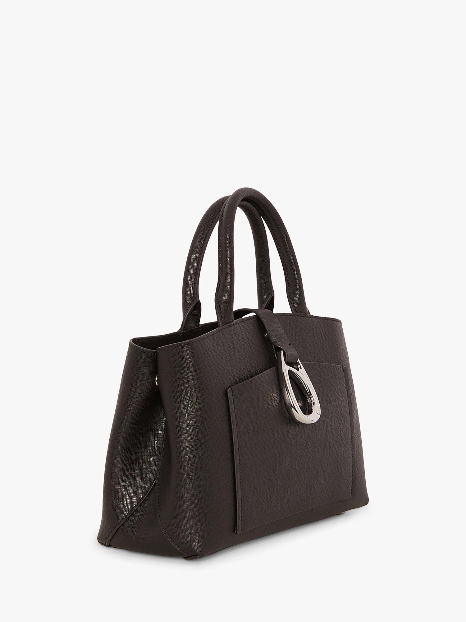 Product image 2 of 5, which shows Jasper Conran London Bee Mini Leather Tote Grab Bag, Black