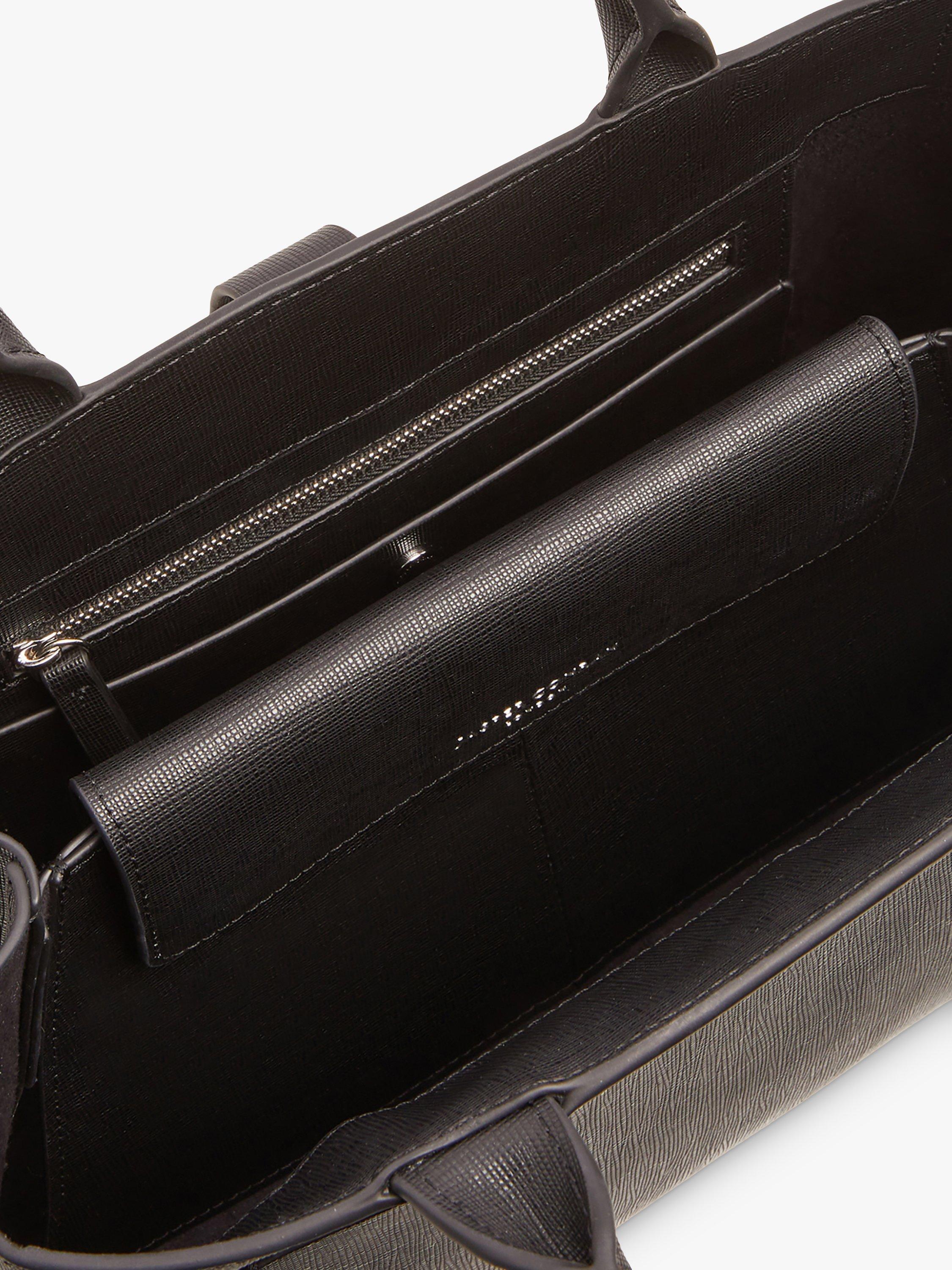 Product image 5 of 5, which shows Jasper Conran London Bee Mini Leather Tote Grab Bag, Black