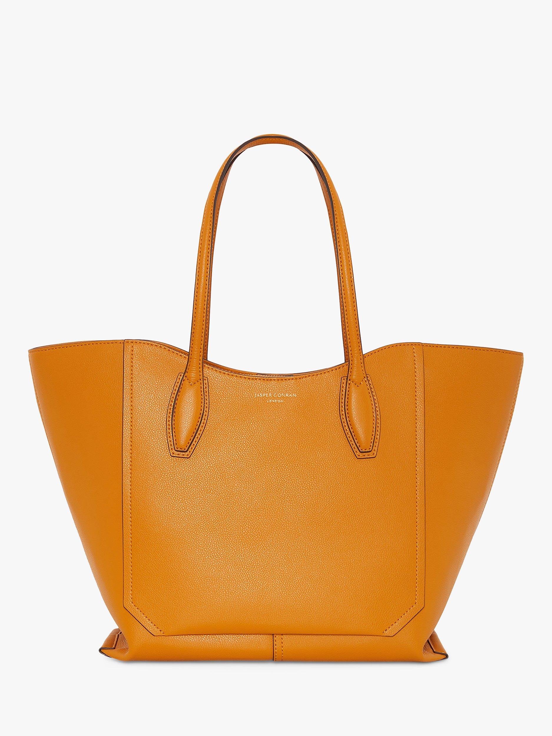 Product image 1 of 5, which shows Jasper Conran Bryn Leather Tote Bag, Mustard