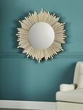 Laura Ashley Lovell Radial Round Wall Mirror, 99cm, Champagne