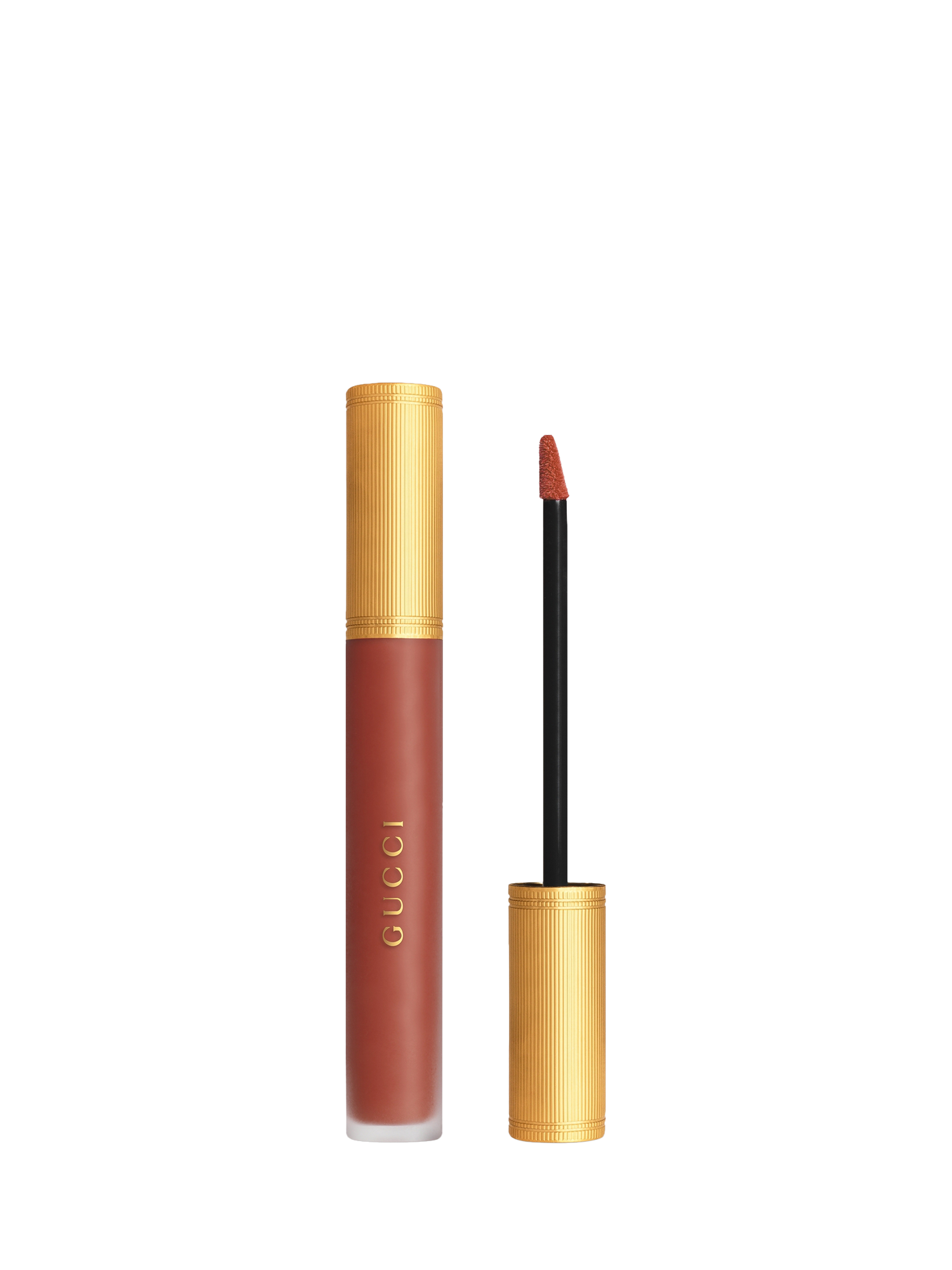 Product image 1 of 7, which shows Gucci Rouge À Lèvres Liquide Matte Lipstick, 505 Janet Rust