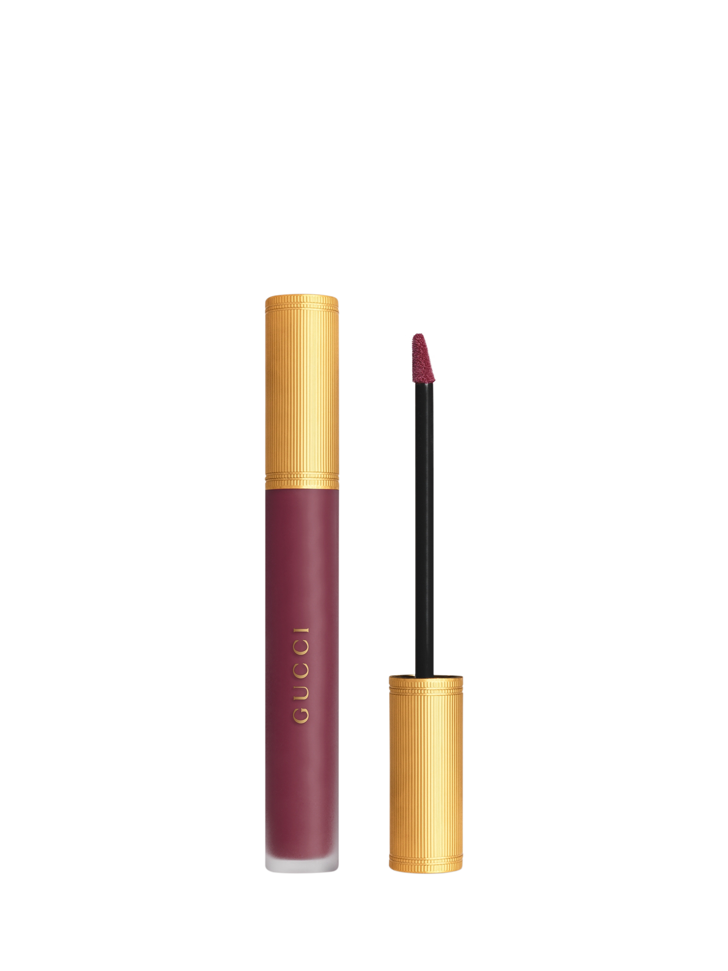 Product image 1 of 7, which shows Gucci Rouge À Lèvres Liquide Matte Lipstick, 607 Vanessa Violet
