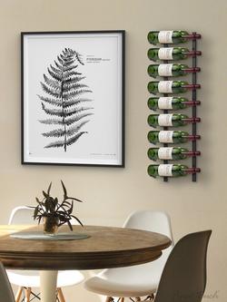Final Touch Wall-Mounted Metal Wine Rack, 18 Bottle, Black, Black