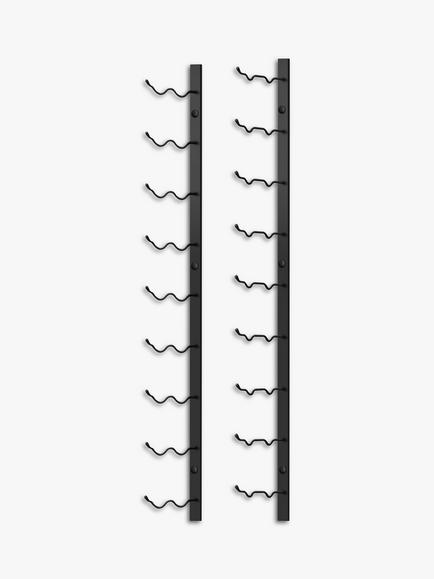 Final Touch Wall-Mounted Metal Wine Rack, 18 Bottle, Black - view 2, Black