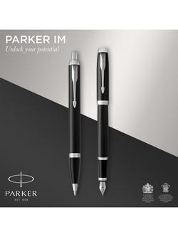 PARKER IM Black Chrome Trim Ballpoint & Fountain Pen Set - view 2, Multi