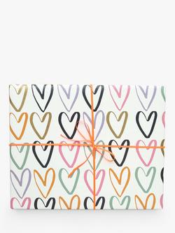 Caroline Gardner Large Hearts Wrapping Paper, 5m, Multi