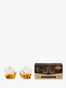 Gentlemen's Hardware Rocking Whiskey Glasses, Set of 2, 230ml, Multi