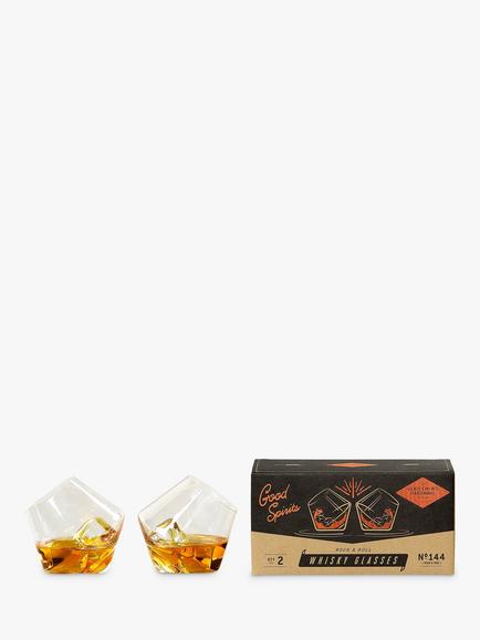 Gentlemen's Hardware Rocking Whiskey Glasses, Set of 2, 230ml - view 2, Multi