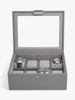 Stackers Eight Piece Watch Box, Slate Grey, Slate Grey