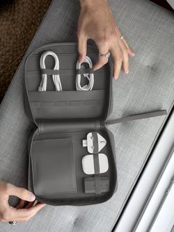 Stackers Cable Tidy Bag, Grey - view 2, Grey