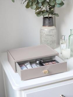 Stackers Classic Make Up Drawer - view 2, Taupe