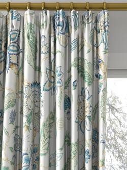 Sanderson Newnham Courtney Made to Measure Curtains or Roman Blind, Eucalyptus/Cadet Blue - view 2, Eucalyptus/Cadet Blue