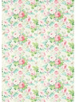 Sanderson Chelsea Made to Measure Curtains or Roman Blind, Pink/Celadon, Pink/Celadon