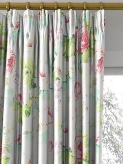 Sanderson Chelsea Made to Measure Curtains or Roman Blind, Pink/Celadon - view 2, Pink/Celadon